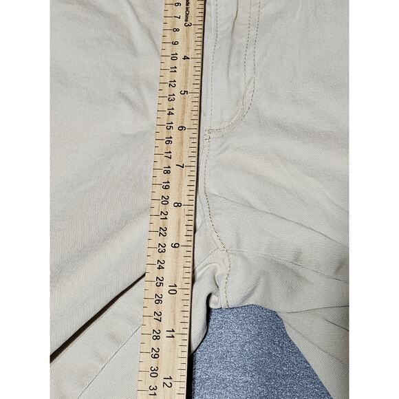 Old Navy Pants Womens 10 Sweetheart Tan Mid Rise Straight Khaki Short Wide Leg - Picture 6 of 8